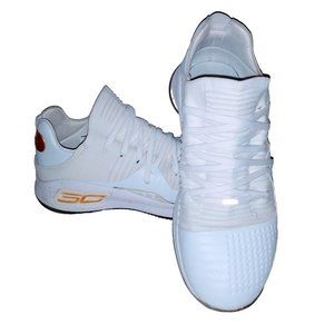 UNDER ARMOUR CURRY 4 LOW WHITE/GOLD SIZE 12 LIMITED EDITION SUPER CLEAN!